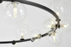 Arrediorg LAMPADA A SOSPENSIONE MODERNA NERA MERIDO W24