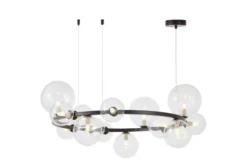 Arrediorg LAMPADA A SOSPENSIONE MODERNA NERA MERIDO W15