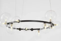 Arrediorg LAMPADA A SOSPENSIONE MODERNA NERA MERIDO W15
