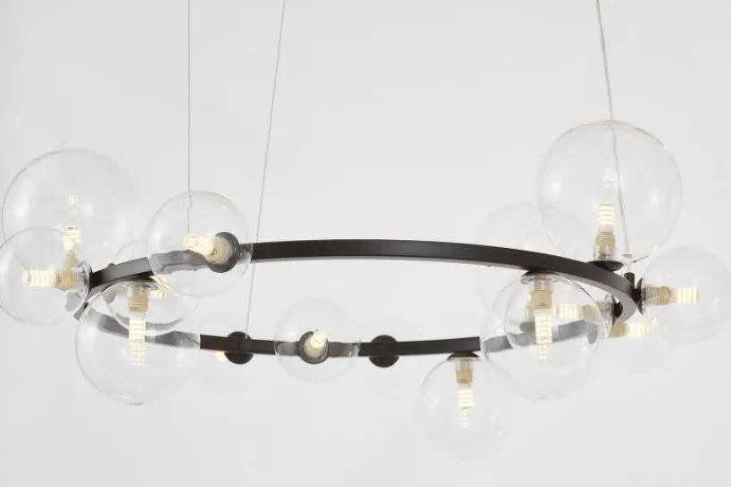 Arrediorg LAMPADA A SOSPENSIONE MODERNA NERA MERIDO W15
