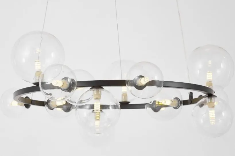 Arrediorg LAMPADA A SOSPENSIONE MODERNA NERA MERIDO W15