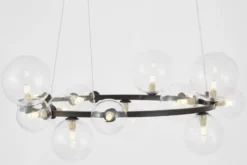 Arrediorg LAMPADA A SOSPENSIONE MODERNA NERA MERIDO W15