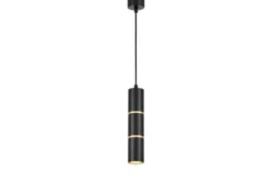 Arrediorg LAMPADA A SOSPENSIONE MODERNA TUBO E ORO ASTI W1