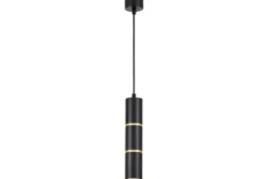 Arrediorg LAMPADA A SOSPENSIONE MODERNA TUBO E ORO ASTI W1