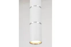 Arrediorg LAMPADA A SOSPENSIONE MODERNA A TUBO BIANCO E ASTI W1