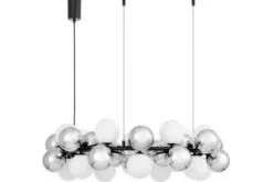 Arrediorg LAMPADA A SOSPENSIONE MODERNA NERA SAONA W42