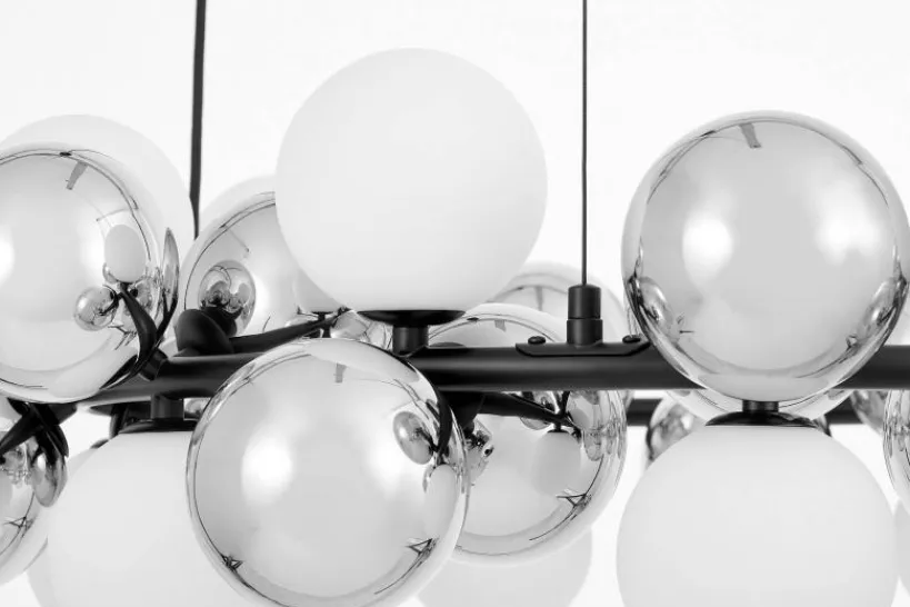 Arrediorg LAMPADA A SOSPENSIONE MODERNA NERA SAONA W42
