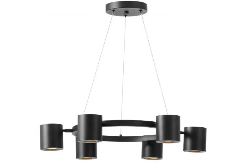 Arrediorg LAMPADA A SOSPENSIONE MODERNA NERA BOLT W6