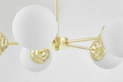 Arrediorg LAMPADA A SOSPENSIONE MODERNA ORO FINO RING W5