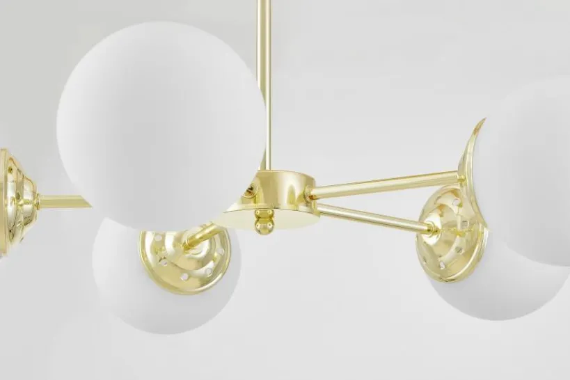 Arrediorg LAMPADA A SOSPENSIONE MODERNA ORO FINO RING W5