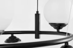Arrediorg LAMPADA A SOSPENSIONE MODERNA NERA FINO RING W6