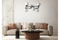 Arrediorg LAMPADA A SOSPENSIONE MODERNA NERA FINO RING W6