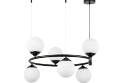 Arrediorg LAMPADA A SOSPENSIONE MODERNA NERA FINO RING W6