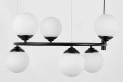 Arrediorg LAMPADA A SOSPENSIONE MODERNA NERA FINO RING W6