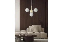 Arrediorg LAMPADA A SOSPENSIONE MODERNA CLASSICA ORO LEDO W4