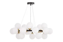 Arrediorg LAMPADA A SOSPENSIONE MODERNA NERA E OTTONE MARSIADA W25
