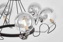 Arrediorg LAMPADA A SOSPENSIONE MODERNA NERA MARSEO W6