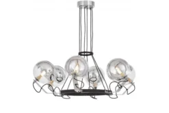 Arrediorg LAMPADA A SOSPENSIONE MODERNA NERA MARSEO W6