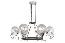 Arrediorg LAMPADA A SOSPENSIONE MODERNA NERA MARSEO W6