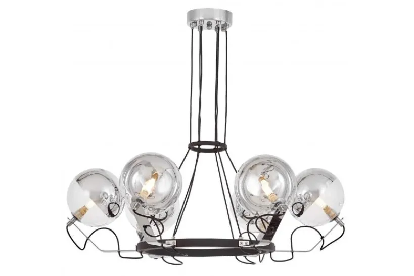 Arrediorg LAMPADA A SOSPENSIONE MODERNA NERA MARSEO W6