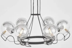 Arrediorg LAMPADA A SOSPENSIONE MODERNA NERA MARSEO W6