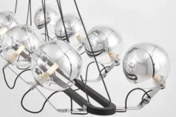 Arrediorg LAMPADA A SOSPENSIONE MODERNA NERA MARSEO PRO W8
