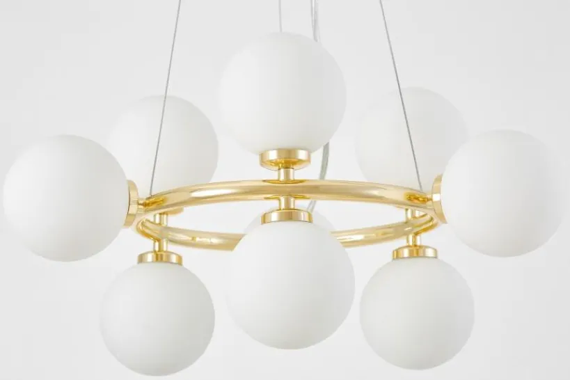 Arrediorg LAMPADA A SOSPENSIONE MODERNA CLASSICA ORO MARSIADA W9