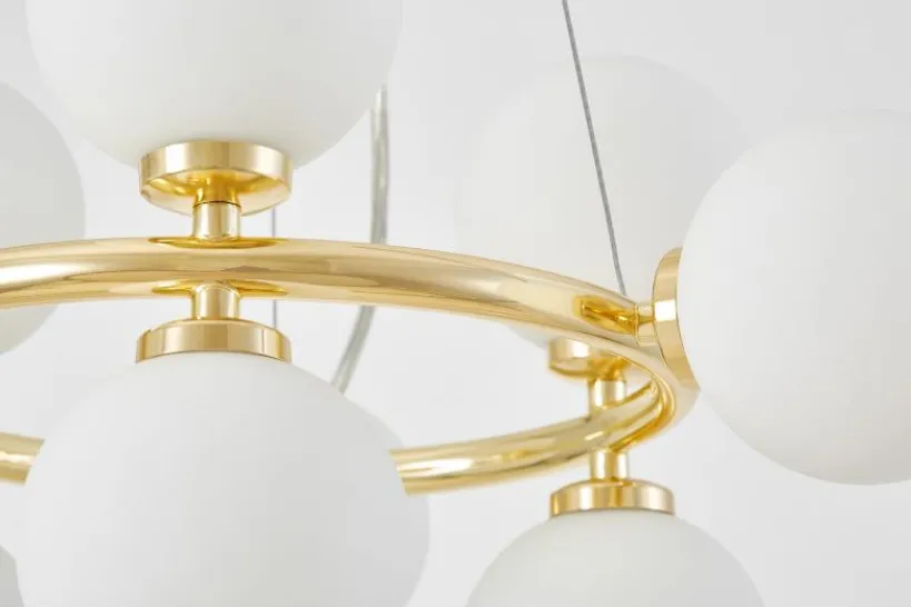 Arrediorg LAMPADA A SOSPENSIONE MODERNA CLASSICA ORO MARSIADA W9
