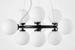 Arrediorg LAMPADA A SOSPENSIONE MODERNA NERA MARSIADA W9