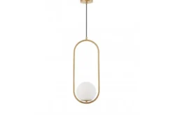 Arrediorg LAMPADA A SOSPENSIONE MODERNA IN OTTONE VERO 1B