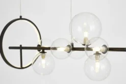 Arrediorg LAMPADA A SOSPENSIONE MODERNA NERA MERIDO W9