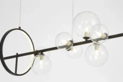Arrediorg LAMPADA A SOSPENSIONE MODERNA NERA MERIDO W9
