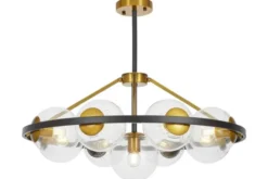 Arrediorg LAMPADA A SOSPENSIONE MODERNA NERO- DONZANO W9 PRO