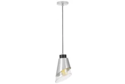 Arrediorg Lampada a sospensione moderna cono cromato FABRO W1