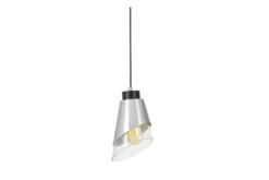 Arrediorg Lampada a sospensione moderna cono cromato FABRO W1