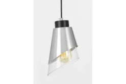 Arrediorg Lampada a sospensione moderna cono cromato FABRO W1