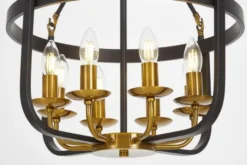 Arrediorg LAMPADA A SOSPENSIONE NERA E OTTONE BERLING W8