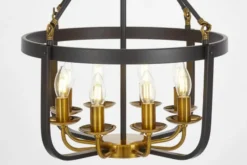 Arrediorg LAMPADA A SOSPENSIONE NERA E OTTONE BERLING W8