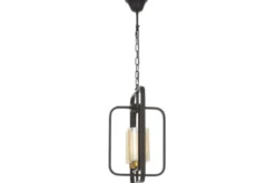 Arrediorg LAMPADA A SOSPENSIONE NERA E OTTONE CHICAGO W2