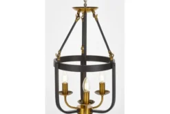 Arrediorg LAMPADA A SOSPENSIONE NERA E OTTONE BERLING W3
