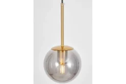 Arrediorg Lampada a sospensione ottone sfera grigio fumo ZODIAK D15