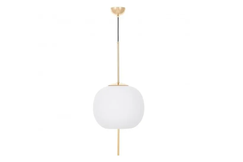 Arrediorg Lampada a sospensione sfera e asta dorata ALPINA D33
