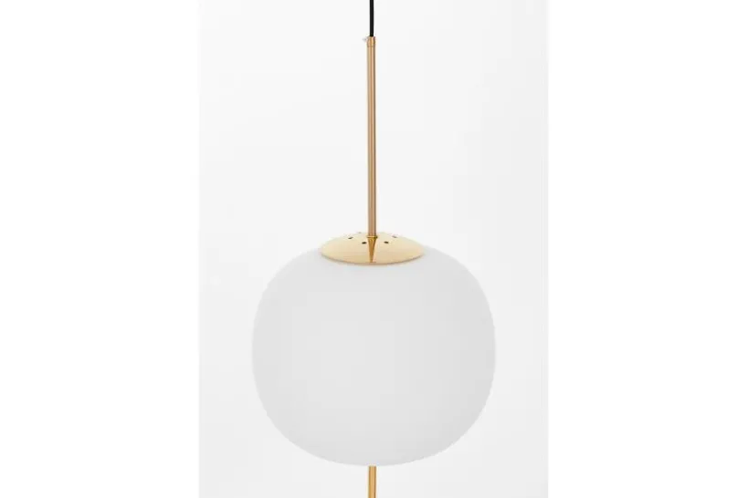 Arrediorg Lampada a sospensione sfera e asta dorata ALPINA D33