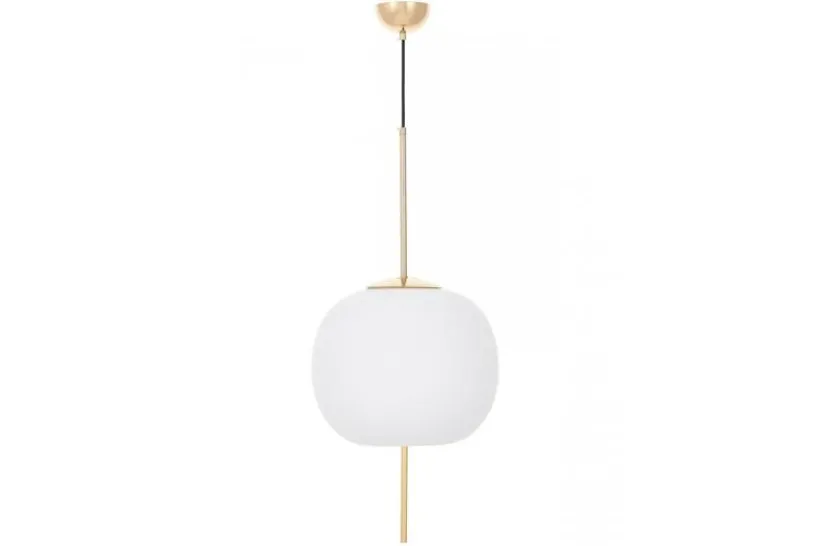 Arrediorg Lampada a sospensione sfera e asta dorata ALPINA D33