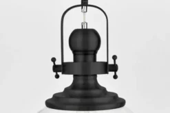 Arrediorg Lampada a sospensione stile industriale nera FALCO
