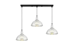 Arrediorg LAMPADA A SOSPENSIONE TRIPLA CROMATA BRICO W3 PRO