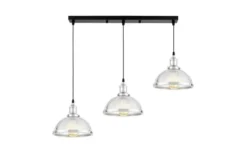 Arrediorg LAMPADA A SOSPENSIONE TRIPLA CROMATA BRICO W3 PRO