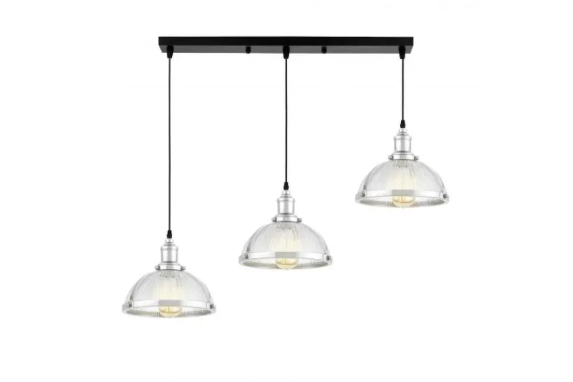 Arrediorg LAMPADA A SOSPENSIONE TRIPLA CROMATA BRICO W3 PRO