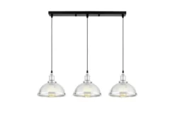 Arrediorg LAMPADA A SOSPENSIONE TRIPLA CROMATA BRICO W3 PRO
