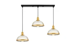 Arrediorg LAMPADA A SOSPENSIONE TRIPLA OTTONE BRICO W3 PRO
